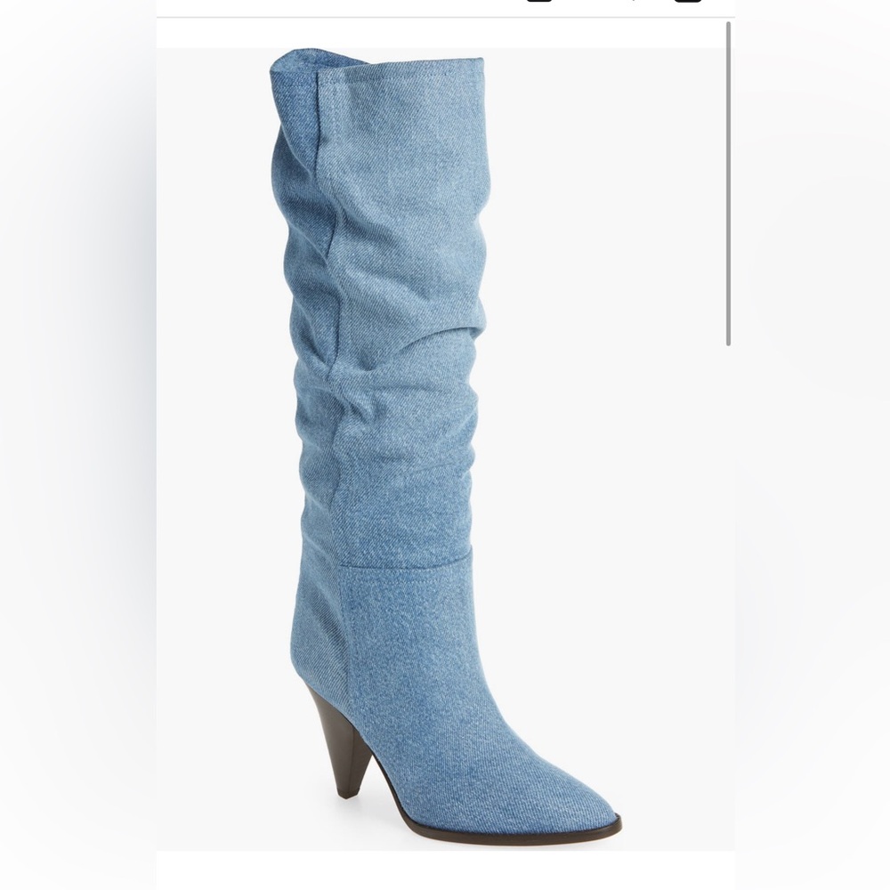 ISABEL MARANT | Ririo Denim Tall Boots | Blue with Dust Bag + Box | Sz 40